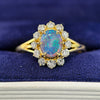 Oval Australian Opal Ring