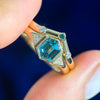 Light Blue Hexagon Lab Diamond Set