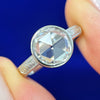 Round Rose-cut lab diamond ring