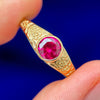 Rose-cut Moissanite Poppy Flower Ring