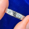 Triangle black diamond ring