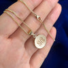 Engraved in Monogram Disk Urn Pendant