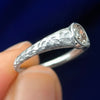 Oval Champagne Diamond Tapered Ring