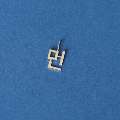 14k Yellow Gold Charms in Korean Letters Hangul Custom Charm