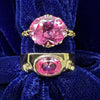 Oval Pink Lab Sapphires Rings
