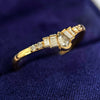 Pear Salt snd Pepper Diamond Ring