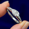 Pear Lab Diamond Ring