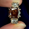 Brown Cushion Cut Diamond Ring