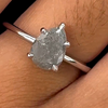 Salt & Pepper Platinum Ring