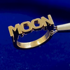 Moon Nameplate Ring
