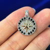  Silver Compass Pendant
