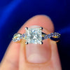 Princess-cut Natural Diamond RIng