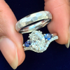 Oval Lab Diamond & Bands Rings