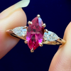 Marquise Lab Ruby Ring