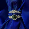 Tourmaline & Diamonds Engagement Set