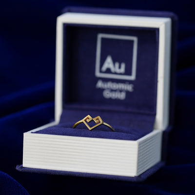 A Chere Heart Ring in an Automic Gold Ring Box