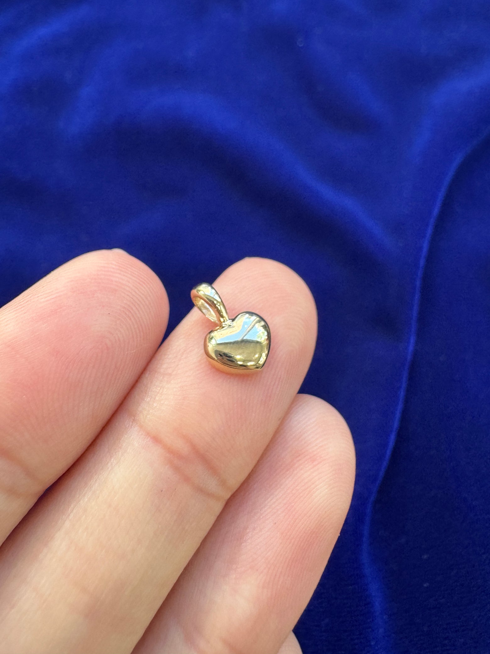 14k Yellow Gold 8x12mm Heart Custom Charm
