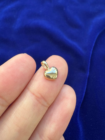 14k Yellow Gold 8x12mm Heart Custom Charm